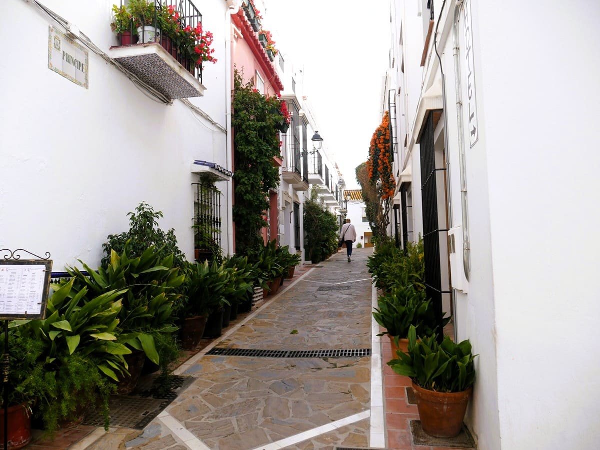 The charming narrow streets of Marbella Old Town