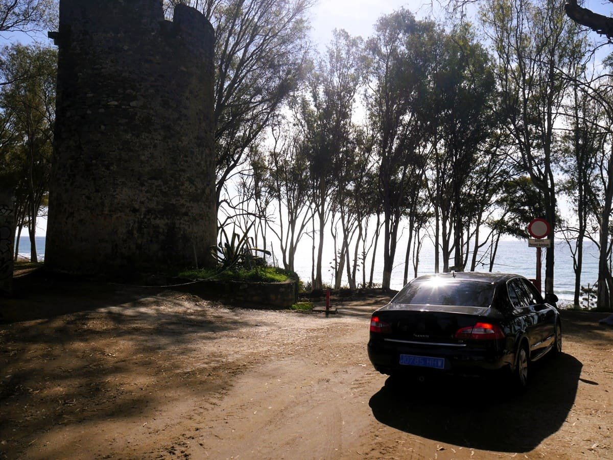 Panoramic view of the coast on the way from Malaga to Marbella